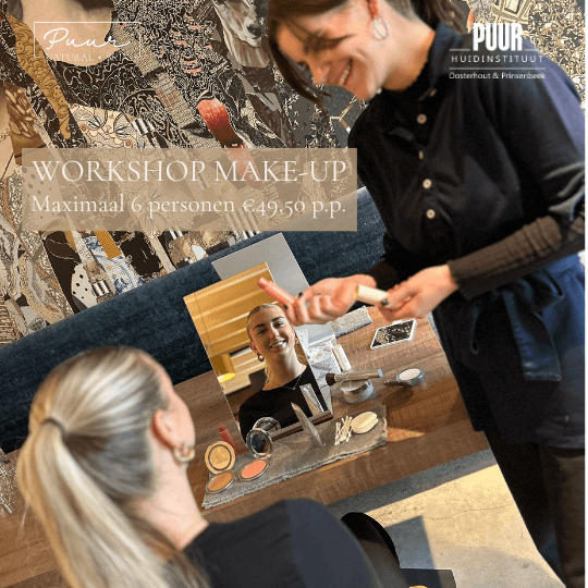make up workshop PÜR mineral make-up puur natural skin breda natuurlijke huidverbetering natuurlijke schoonheidsspecialist