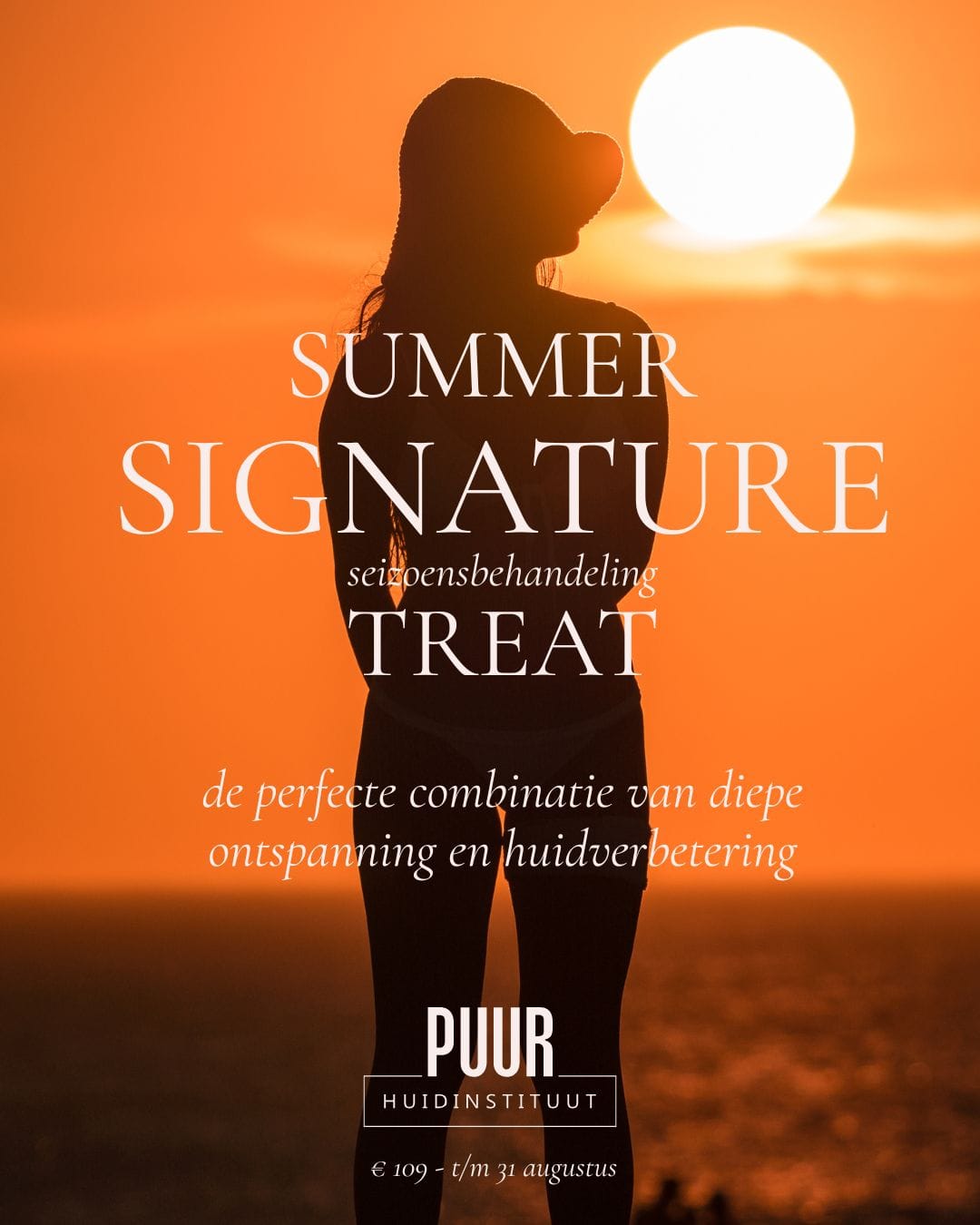 Maak kennis met onze Summer Signature Treat: de perfecte combinatie van diepe ontspanning en huidverbetering. gelding tot en met 31 augustus 2026