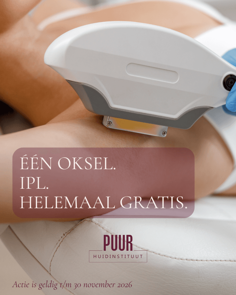 Gratis ipl ontharing van één oksel, gewoon om te ervaren of het wat voor jou is. Natuurlijk bij PUUR Huidinstituut